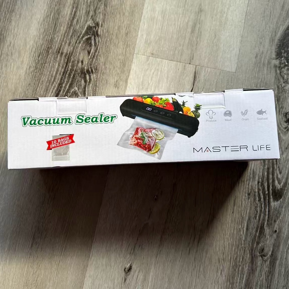 Master Life Black Vacuum Sealer, 10 Bags Included